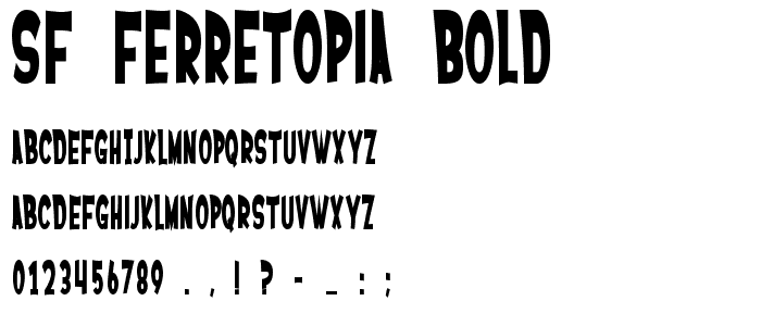 SF Ferretopia Bold font
